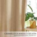 NICETOWN 100% Blackout Door Curtains for Small Window, French Front Door Curtains for Privacy Sidelight Curtain Tie Up Shade for Kitchen, (Taupe, 30" x 72", 1 Panel)