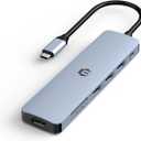 USB C Hub, TOTU 7 in 1 USB C Multiport Adapter, HDMI Hub with 4K HDMI, 100W PD, 3 USB 3.0, SD/TF Reader