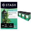 Stash Tea Moroccan Mint Green Tea - Caffeinated, Non-GMO Project Verified Premium Tea with No Artificial Ingredients, 20 Count (Pack of 6) - 120 Bags Total