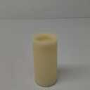 Waterproof Outdoor Battery Operated Flameless Candles with Timer Realistic Flickering Plastic Fake Electric LED Pillar Lights for Lantern Wedding Christmas Decorations 3x6 Inches 1 Pack (No Batteries Included)