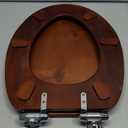 Angel Shield Wood Toilet Seat Elongated with Soft Close,Easy Clean,Quick-Release Hinges(Elongated,Wood)