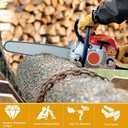 A ANLEOLIFE 4 Pack R55 Semi Chisel Chainsaw Chain for 16 inch Bar .043" Gauge 3/8 inch Low Profile Pitch, 55 Drive Links, Replacement Low-Kickback Chainsaw Blade