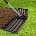 30"x10" Lawn Leveling Rake, Angled Design Yard Leveling Rake for Soil, Sand