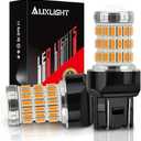 AUXLIGHT 7440 7441 7443 7444 T20 992 W21W LED Bulb Amber Yellow, Ultra Bright 60-SMD Replacement Need Extra Load Resistor for Blinker Lights, Turn Signal/Parking Lights, Brake/Tail Lights (Pack of 2)