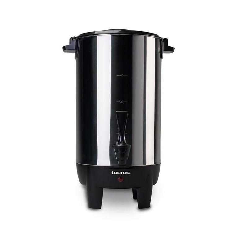 40-Cup Stainless Steel Coffee Percolator, One-Hand Dispensing, Reusable Filter, Ideal for Events - Taurus Columba