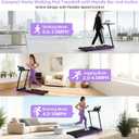Walking Pad Treadmill with Handle Bar, 3.0HP Portable Electric Treadmills for Exercising, 0.6-7.6MPH Mini Walking Pad Treadmill with Incline, Under Desk Treadmills for Home Small, 350LBS