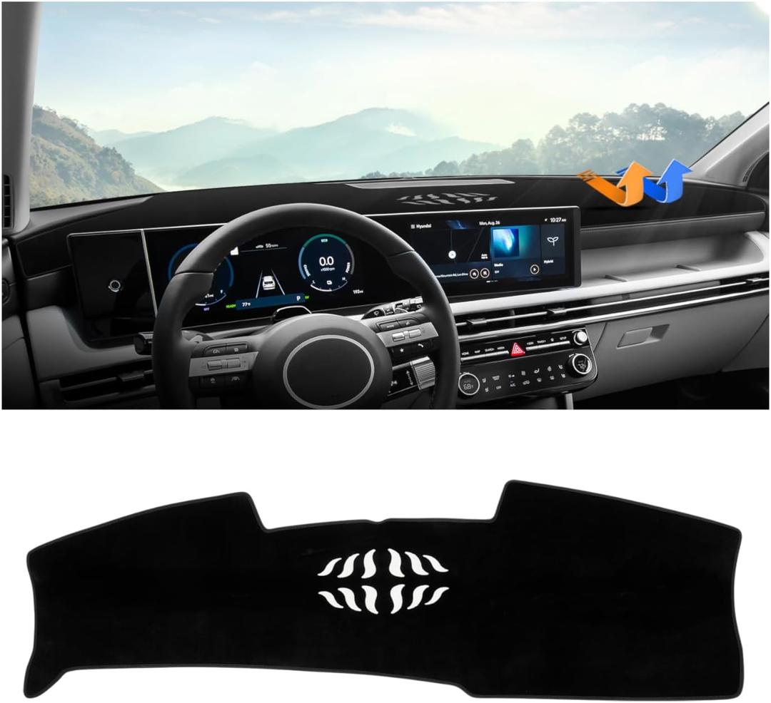 Autorder Dashboard Cover Mat for Hyundai Tucson 2025 2026 Accessories Dash Cover Upgrade Velvet Dash Mat Sunshade Glare UV Rays Protector