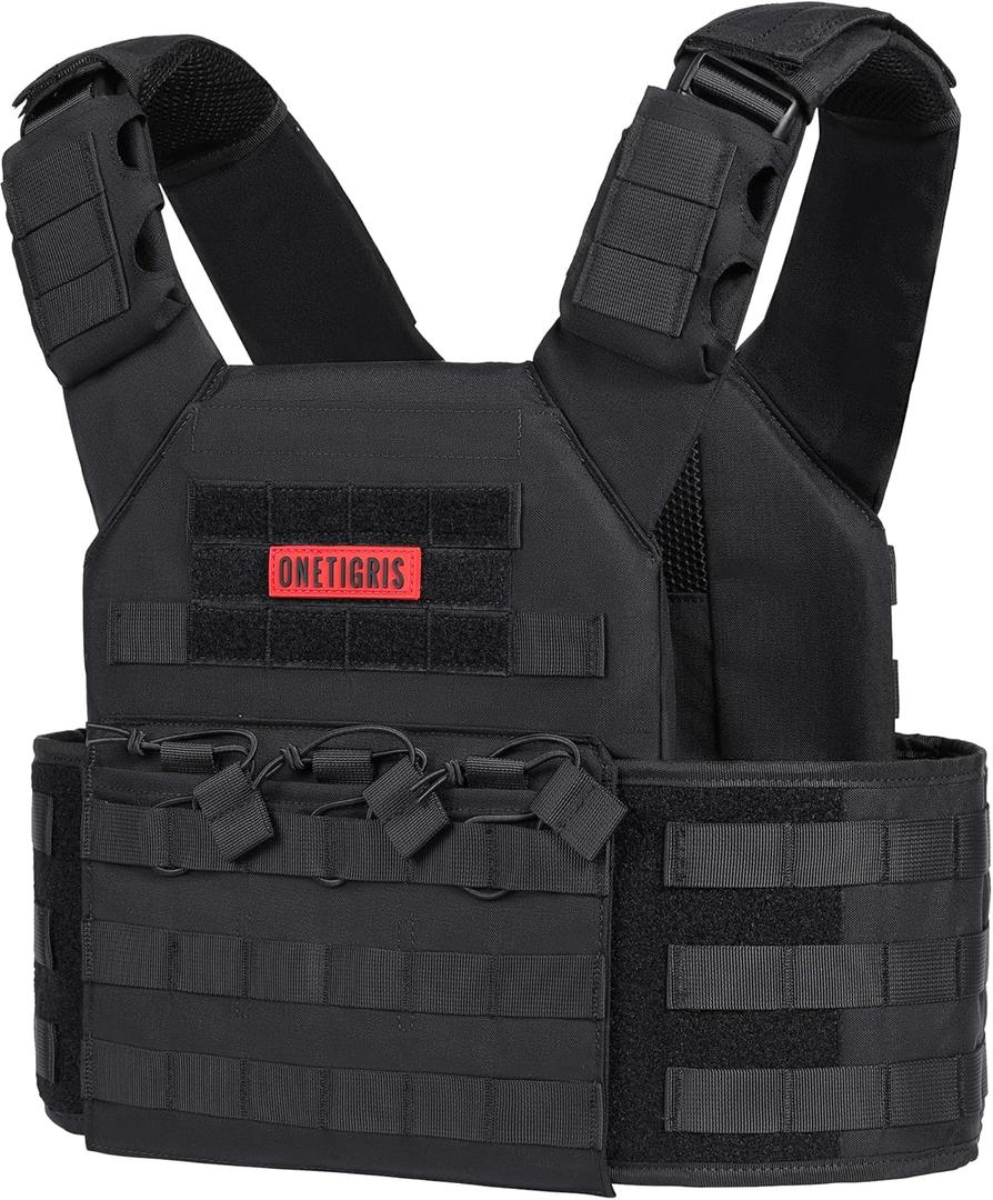 OneTigris DOOM Tactical Vest, Adjustable Airsoft Vest MOLLE Vest for Men