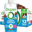 Orgain Organic Nutritional Vegan Protein Shake, Smooth Chocolate - 16g Plant Based Protein, Meal Replacement, 22 Vitamins & Minerals, Fruits & Vegetables, Gluten Free, Non-GMO, 11 Fl Oz (Pack of 12) (EXP 06/03/26)