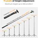 K&F CONCEPT 62'' Phone Selfie Stick Tripod, 2-in-1 Extendable Cell Phone Tripod Stand with Remote, 360 Ball Head Camera Tripod Compatible with DJI Osmo Pocket 4/3 Action 6/5Pro GoPro 13/12 iPhone.