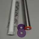 Stainless Steel Rolling Pin with Thickness Rings and Pastry Baking Mat, Pizza, Cookie, Bread, Pie Crusts,Roller Rod for Dough Thickness, 13.6" with 4 Multicolored Thickness Rings&Cookie Molds