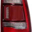 Tail Light Assembly W/Blind Spot (Module NOT Included) Compatible with 2019-2023 RAM 1500 Right Passenger Side Rear Lamp Taillight Red Trim (Right)
