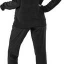 Velour Track Suits for Women Set Fall Sweatsuits 2 Piece (Black, S)