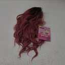 Long Wavy Pink Wig for Women 26 inch Curly Middle Part Ombre Hair Wig Natural Looking Upgraded Synthetic Protein Fiber Natural Looking Wig Cosplay Costume Wig(26'' Ombre Pink)