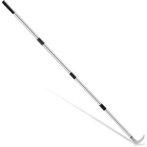 Envanptaz 2-in-1 Crack Weeder, L-Shaped Stainless Steel Crevice Weeding Tool, Manually Adjustable Long Handle Weed Remover Scraper, Weed Puller for Sidewalk Cracks, Driveway Lawn Moss Weeds Dirt