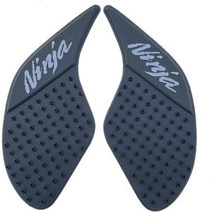 Black Gas Fuel Tank Pad Traction Side Fuel Knee Grip Decal Compatible With Kawasaki Ninja 250 300 2008-2016