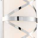 NUVO 60/6841 Sylph Vanity Polished Nickel Finish with Satin White Glass, 2 Light