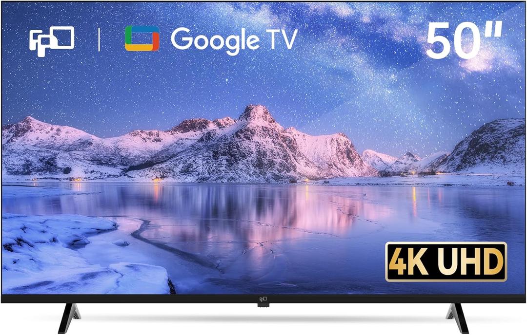 FPD 50 Inch Smart TV, 4K LED Google TV with Google Play Built-in Google Cast, HDR 10, MEMC, Voice Remote, Dolby Audio, UHD Stream Live Television (CG50-C3,2024)
