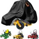 Zero-Turn Lawn Mower Covers,Waterproof Outdoor Riding Mower Cover,Fits up to 60" Decks Rider Lawnmower Tractor Storage Cover,Durable Anti-UV 210D Polyester,Reflective Strips -79"Lx47"Wx55"H