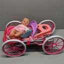 Baby Doll Stroller Toy Set with 12.5'' Doll and Accessories- 2 Doll Clothes, Diaper, Dining Chair, Pacifier, Storage Bag, Baby Doll Stroller Toys for Girls Toddlers 3-5 4-6 5-7 Gifts for Pretend Play