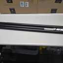 Tension Curtain Rod 51-165 Inch, Extra Long Curtain Rod No Drilling for Window or Bathroom, Outdoor Curtain Rods for Patio, Easy to Install, Never Rust, Rod Diameter 1.26 Inches-Black