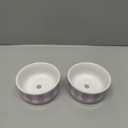 Bone Dry Ceramic Food Bowls, Non-Slip & Dishwasher Safe, Medium Set, 6x2 Pansy Check