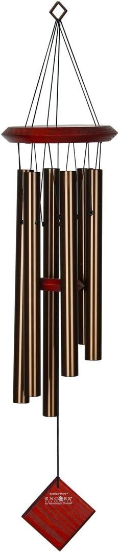 Woodstock Chimes Pluto Wind Chime for Outside 27" Bronze Small, Light Airy Sound for Outdoor Garden, Patio, Porch Decor, Encore Collection DCB27