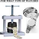 J6&H6 Watch Press Tool Set,Watch Back Case Closer for Closing the Cover , Watches Battery Replacement Tool Kit, Dismantling The Watchs Opener Case, Suitable for Watches Repair Kits with 16 to 50mm Circular Dials