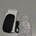 Mouse for MacBook Wireless Bluetooth Mouse Laptop MacBook Air Mac Pro Rechargeable Silent PC iPad Optical Mice with Dual Mode Switch Bluetooth 5.2/3.0 and 2.4GHz USB Type-C Receiver Black