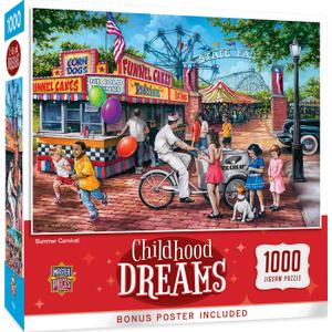 MasterPieces - 1000 Piece Jigsaw Puzzle, Summer Carnival, Fun for Adults, Family, Kids, Matte Finish, 19.25" x 26.75"