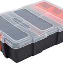 Small Tool Parts Box, Plastic Tool Storage Case, Home Hardware Organizer with Removable Dividers, Small Toolbox for Nails, Screws, Nuts and Bolts, 10-Compartment (15.5x22.5x5.6cm/6.1x8.9x2.2in)
