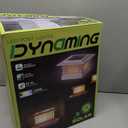 Dynaming 8 Pack Solar Post Cap Lights Outdoor with Flickering Flame Light, White Shell Fence Post Solar Lights Fit 4x4 5x5 Vinyl/Wooden Posts, Brightness LED Lighting Decor for Garden Deck Patio