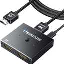 NEWCARE 8K HDMI 2.1 Switch 2 in 1 Out with 2.6ft 8K Cable, Bi-Directional HDMI Switcher 4K@120Hz, Aluminum HDMI Splitter Supports 8K@60Hz HDR10+ 3D Dolby VRR HDCP2.3 for TV PS5 Xbox Laptop Projector