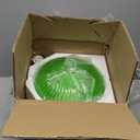 Modern Ceiling Light Green Glass Pendant Light Stairway Mid Century Close to Ceiling Light Gold Semi Flush Mount Ceilings Light Fixture for Island Kitchen Dining Room Hallway 9.8"