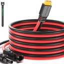 Solar to XT60 Charge Extension Cable 12AWG 10Ft Solar Connector to XT60 Adapter Cable for Solar Panel to LiFePO4 Battery RV Portable Power Station Solar Generator (Black&Red 12AWG)