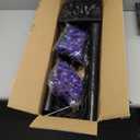 2 Pack & Timer - 5 Ft Tall Prelit Halloween Tree with 128 LED and 32 Purple Bats Black Spooky Tree Halloween Decorations Outdoor Indoor Home Yard Gardens Party Decor (Adapter/8 Ground Stake)