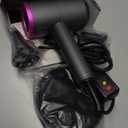 slopehill Professional Ionic Hair Dryer, Powerful 1800W Fast Drying Low Noise Blow Dryer with 2 Concentrator Nozzle 1 Diffuser Attachments for Home Salon Travel (Grey)