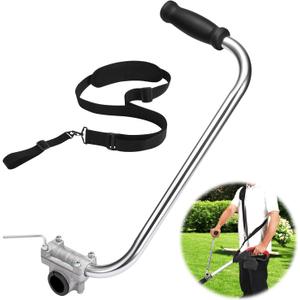 Ergonomic Trimmer Grip, String Trimmers Handle with Shoulder Strap Harness, Weed Eater Handle Extension with Bracket Clamp, Lawn Trimmer Handle Grip for Lawn Care, Landscaping, Yard Trimming Edging