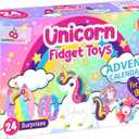Advent Calendar 2025-24 Days of Unicorn Fidget Toys Bulk-Sensory Toys Surprise for Toddler Kids Girls Boys Ages 3 4 5 6 7 8 9 10 Year Old