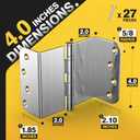 3 x KOLET Offset Door Hinge, 4 Inches Ball Bearing Door Hinges, 5/8" Radius Corner Swing Clear Hinges, 2 Inches Widen Doorway, Smooth and Easy Installation, Brushed Nickel, 3 Packs