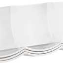 ChefMaid Appetizer/Dessert Sectional Plate, 14" x 4.7", Super White, Elegant Dinnerware, 100% Melamine, Nonbreakable, Durable, 4 PACK