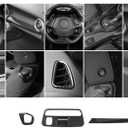 RT-TCZ 3 PCS Carbon Fiber Interior Trim Kit Cover Decoration Accessories for Chevrolet Camaro 2017 2018 2019 2020 2021 2022 2023