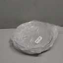 Lyellfe 4 Pack Clear Serving Tray, 12 Inch Round Plastic Platter, Deep Spill Proof Tray for Coffee Table, Decorative Perfume Tray for Bathroom, Ottoman, Vanity