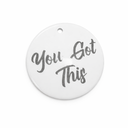 4 x Decorative Quote Christmas Ornament for Xmas Tree Hanging You Got This Flat Circle Ceramic Ornament Xmas Keepsake Souvenir Gifts for New Year Holiday Collectible