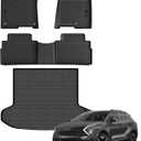 Auxko All Weather Floor Mats Cargo Mat Fit for Kia Sportage PHEV 2025 2024 2023 TPE Floor Liner Trunk Mat Sportage Accessories All Season Odorless Anti-Slip Black