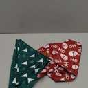 Realeaf Christmas Dog Bandanas 2 Pack, Christmas Tree and Santa Claus Dog Scarf for Boy and Girl, Premium Durable Fabric, Holiday Bandana for Small Medium Large and Extra Large Dogs (Large)