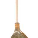 Natural Corn Whisk Broom Handwoven Traditional Vietnamese Soft Bristle Sweeper with Handle for Indoor Floor Cleaning in Living Room Kitchen Bedroom