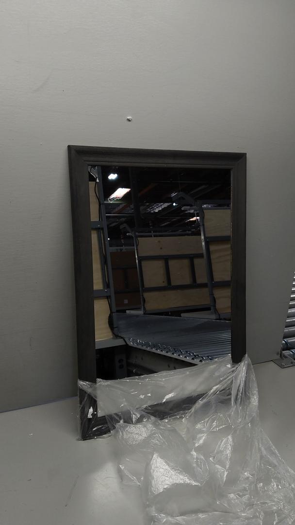 Black Wood Framed Wall Mirror 17 1/6 x 26" 