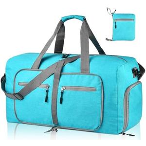 Dimayar 115L Travel Duffle Bag for Men Women - Foldable Duffel Bag with Shoes Compartment - Overnight Bags Waterproof & Tear Resistant(Mint Green)