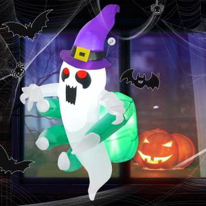  3.6' Halloween Inflatable Ghost Indoor Outdoor Blow Up Flying Halloween Decor